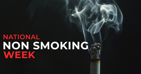 National non smoking week. cigarettes photo, poster, background.