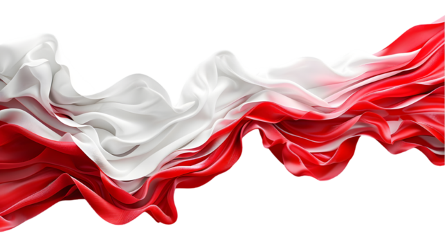 indonesian flag element, for decoration of indonesia celebration isolated on a transparent background