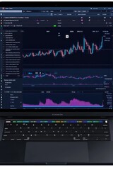 Cryptocurrency Trading Dashboard on Computer Screen