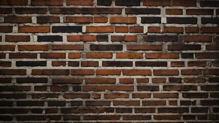 Fototapeta premium Old wall background with stained aged bricks