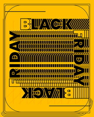 Eye-Catching Black Friday Promotion with Circular, Stylized Text
