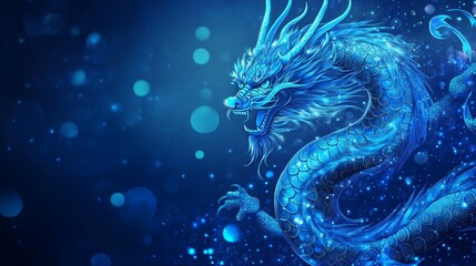 Celebrating the year of the blue dragon  happy new year 2025 and chinese new year 2024 wishes
