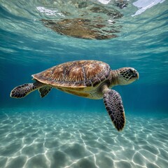 Fototapeta premium sea turtle on the beach