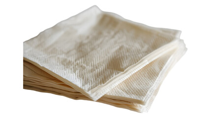 Paper napkin isolated on a transparent background