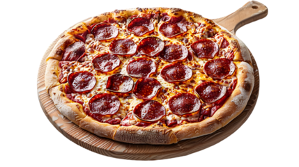 Pizza Pepperoni, isolated on a transparent background