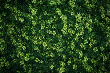 A top-down view of an endless field covered in lush