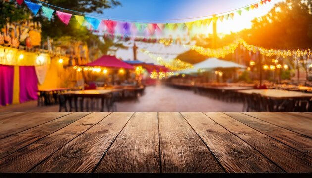 Sabor y Tradici&oacute;n: Restaurante Mexicano con Mesa de Madera para la Fiesta del 5 de Mayo