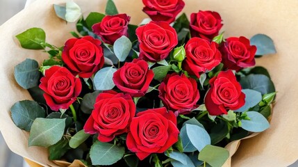 Radiant Bouquet of Vibrant Red Roses