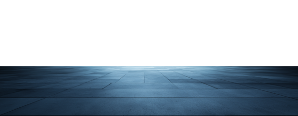 empty concrete ground floor at night background for product display, empty show stage, cutout png