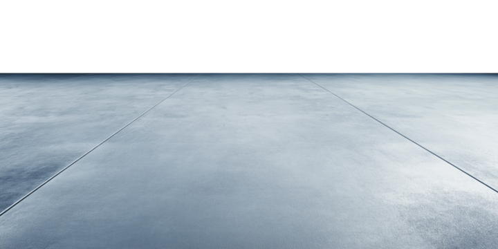 empty grey concrete ground floor at night background for product display, empty show stage, cutout png - Powered by Adobe