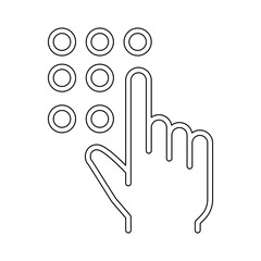 Obraz premium Password icon in line style