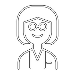 Pediatrician icon in line style