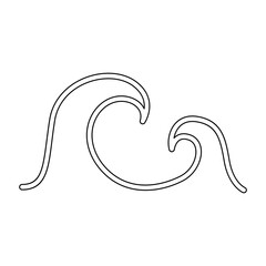 Fototapeta premium Tsunami icon in line style
