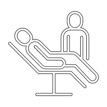 patient dentist chair outline black and white clip art preview