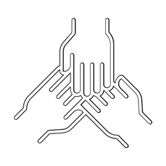 Obraz premium Unity icon in line style