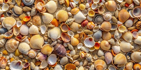 Background texture of many broken seashells in beach sand , beach, sand, shells, broken, texture, background, pattern, ocean