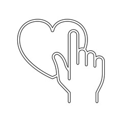 Obraz premium Love icon in line style