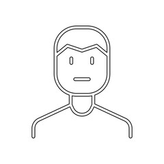Worry icon in line style
