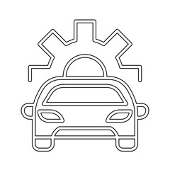 Car maintenance icon in line style