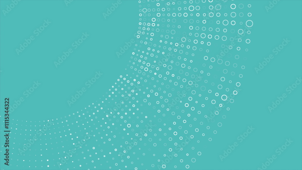 Poster minimal tech blue halftones dotted circles abstract background