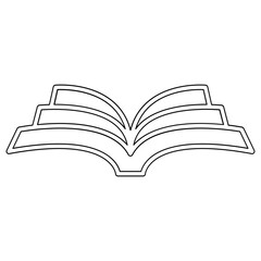 Open Book icon in line style