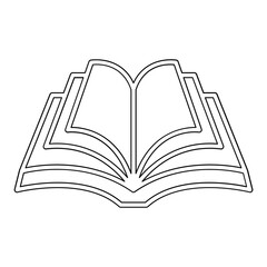 Open Book icon in line style