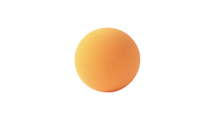 A smooth, round, orange sponge, often used for makeup application or blending.