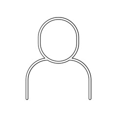 User icon in line style