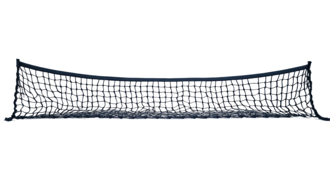 A tennis net designed for use in matches, serving as a barrier that divides the court and is essential for gameplay.