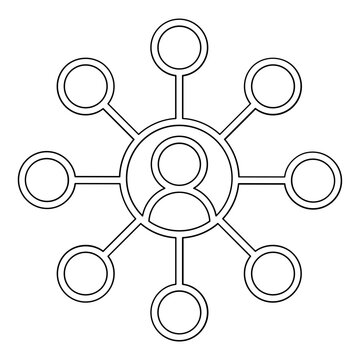 recommend clip art: Social network icon in line style