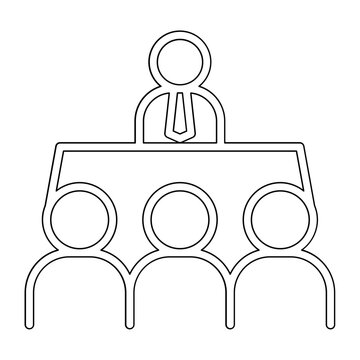 meeting outline: people around table clip art preview