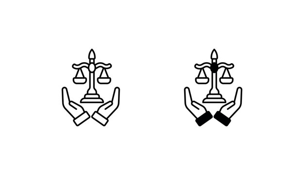 Restorative Justice icon design with white background stock illustration