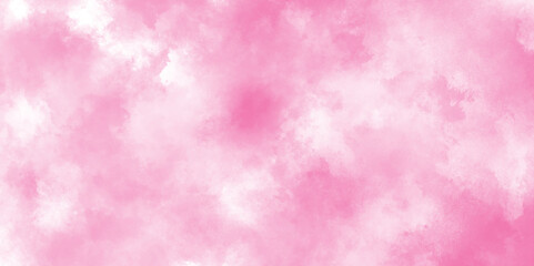 Pink backgrounds watercolor vintage grunge texture, Soft and cloudy watercolor stain of pink paint texture, brush painted watercolor abstract painting background, fresh and blurry pink cloud sky.