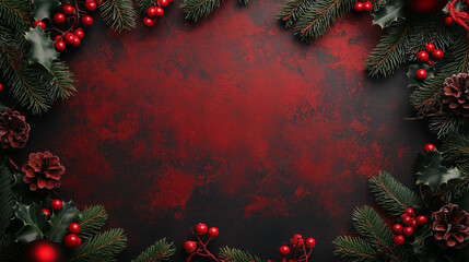 old red christmas background, vintage grunge dirty texture, distressed weathered worn surface, dark black red paper, horror theme