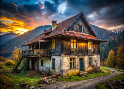 Abandoned Borsec Inn, Romania - Night Photography 2024