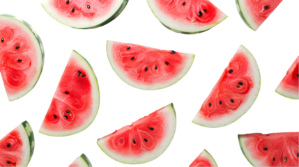 Watermelon isolated on a transparent background