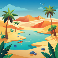 Obraz premium beautiful natural illustration background 
