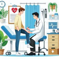 Fototapeta premium doctor giving treatmant to patient vector