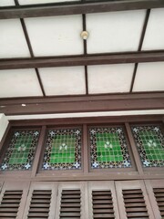 The beauty of the door and window designs of buildings left over from the Dutch European colonial occupation in the old city of Semarang