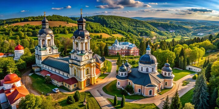 Moldova Monastery Urban Exploration AI Photo, Curchi Monastery, Religious Site, Abandoned Architecture, Eastern Europe, History, Culture