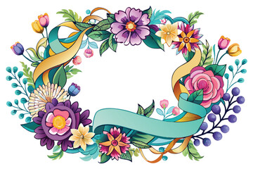 Obraz premium Create a Frame with Flower Embellishments