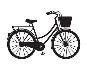 Fototapeta premium Bicycle silhouette isolated on white background