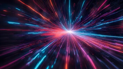 A vibrant abstract representation of light and motion, suggesting speed and energy.