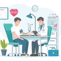 doctor giving treatmant to patient vector