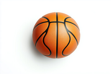 Obraz premium Selective focus basketball isolated on white background, Close up shot orange basketball with black line.