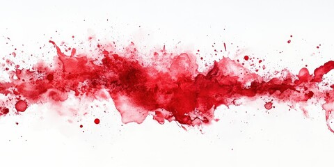 Vibrant Red Watercolor Texture with Chaotic Splashes and Artistic Flair for Background Design and Creative Projects
