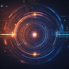 Obraz premium Hi-tech background image, future technology ,generative AI illustration