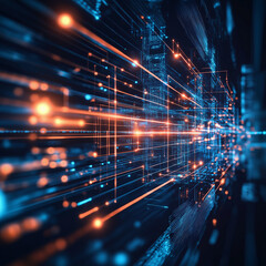Hi-tech background image, future technology ,generative AI illustration