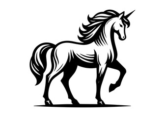 Unicorn Horse Silhouette Vector Illustration