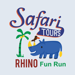 animals safari tour design cartoon vector illustration